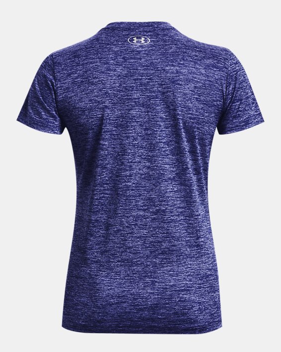 Tee-shirt col V UA Tech™ Twist pour femme, Blue, pdpMainDesktop image number 5